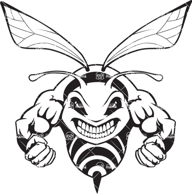 Vector Mascot Collection - Hornet Mascot Design